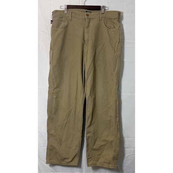 Carhartt Other - Carhartt FR Pants Mens 38x32 Beige Flame Resistant Canvas Work Carpenter CAT 2